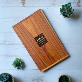 Hutson Solid Teak Wood Chopping/Cutting Board | Single Block | XL 18"x11"x1" Wooden Cutting Board