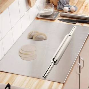 METSTIK Stainless Steel Chopping Cutting Pad for Kitchen 41 X 31 Cm Stainless Steel Cutting Board
