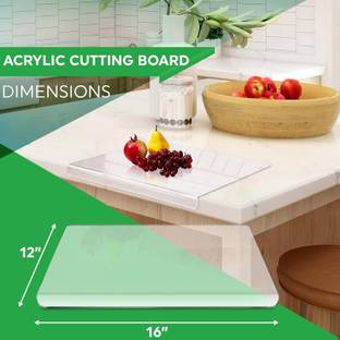 Wizzartprints Acrylic Cutting Board with Counter Lip,Clear Cutting Boards for Kitchen Iron Cutting Board