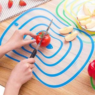 frankz Transparent Vegetable Cutting Board, Plastic Cutting Mat