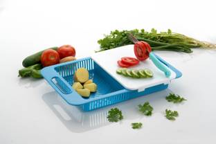 REWA 3 In 1 Cut ,Wash and store Chopping Board With Drawer Plastic Cutting Board