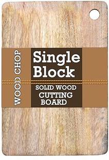 AM CRAFTS Single Piece Solid Wood Chopping Anti-Bacterial for Kitchen Vegetables, Fruits Wooden Cutting Board