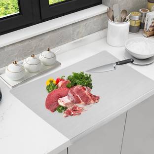PSA STAINLESS STEEL CUTTING CHOPPING BOARD KITCHEN 21*31 CM DOUBLE SIDED Stainless Steel Cutting Board