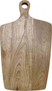 MZ Collections Wooden Chopping Board in Mango wood with natural finish for kitchen use. Wooden Cutting Board