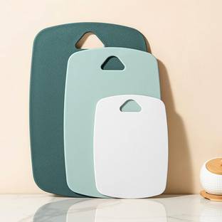Simois Set of 3 Durable Plastic Chopping Boards – Easy to Hold & Safe to Use Plastic Cutting Board