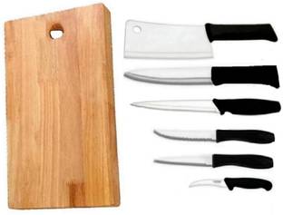 DNJ Knife set SS with Chopping Board(wooden) Knife sets and Wooden Chopping Block Wooden Cutting Board