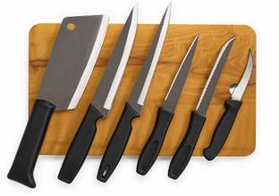 DNJ Knife set SS with Chopping Board(wooden) Knife sets and Wooden Chopping Block Wooden Cutting Board