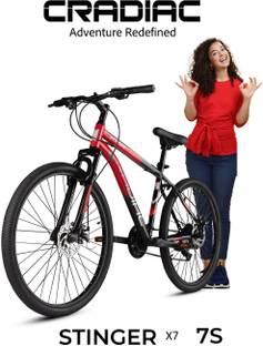 CRADIAC STINGER X7 - 7 Speed | Fully Fitted | Suspension Fork | Dual Disc 29 T (inch) Mountain Cycle