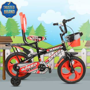 VK BIKES 14T V.K SPEED CARRIER PVC Mud. (RED) FOR 3 TO 4 YEARS KIDS 14 T (inch) BMX Cycle