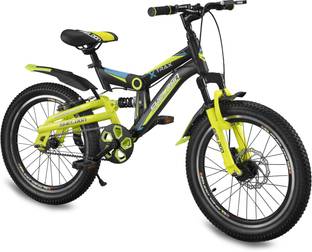 Sheldon X Trax Cycle for Kids with Dual Suspension Black-Green 20 T (inch) Mountain Cycle