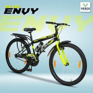 VESCO ENVY City Bike/cycle with Inbuilt Carrier for Boys/Men 26 T