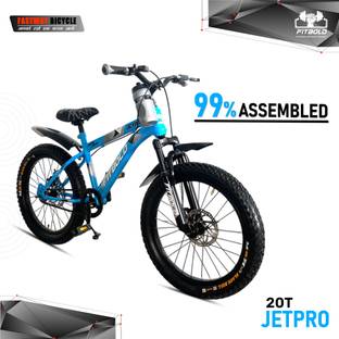 FITBOLD JetPro Fat Bike|Wheel-20x300| AquaBlue | Age 5-8Years | 99%Fitted |Ready to Ride 20 T (inch) Fat Tyre Cycle