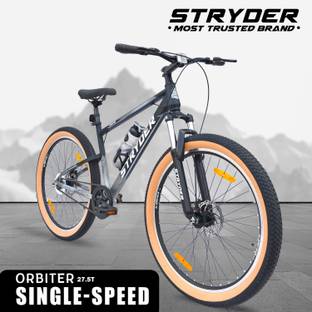 STRYDER Orbiter 27.5" Single Speed Bicycle with Front Suspension - 27.5 T (inch) Mountain Cycle