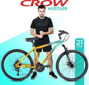 Crow HUSTLER 21 SPEED | DUAL DISC | FRONT SUSPENSION | FULLY FITTED 26 T माउंटेन साइकिल