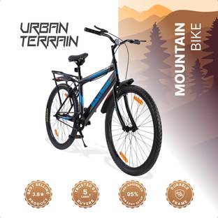 Urban Terrain Fleet Cycles For Men with Steel Frame and Inbuilt Carrier MTB Bike 26 T (inch) Road Cycle