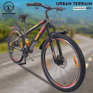 Urban Terrain Mutant 27.5Black Steel MTB With 21 Shimano Gear & Ride Tracking App by cultsport 27.5 T ...