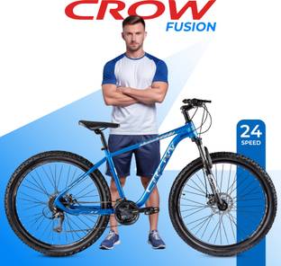 Crow FUSION 24 | 6061 ALLOY FRAME | FULLY FITTED | ZOOM LOCKOUT SUSPENSION 29 T माउंटेन साइकिल