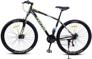 PLUTUS Radon Alloy MTB Cycle Age-12+ with Dual Disc Brake, Multi Speed (Yellow) 29 T (inch) Mountain Cycle