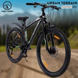 Urban Terrain UT1000S26 GREY Mountain Bike with Cycling Event & Ride Tracking App 26 T Road Cycle