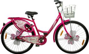 BSA LADYBIRD Evita 26T | 90% Assembled | Pink Colour | Ideal for 13+ Years 26 T (inch) Hybrid Cycle/City Bike