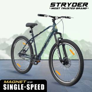 STRYDER 27.5 Magnet Single Speed Bicycle With Disc Brake & Front Suspension| 27.5 T (inch) Mountain Cycle