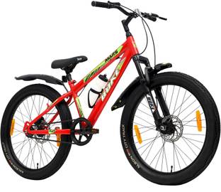 AVON MARS 24T Fat Tyre MTB Cycle for Boys with Dual Disc Brake 85% Pre Fitted Hybrid 24 T (inch) Mountain Cycle