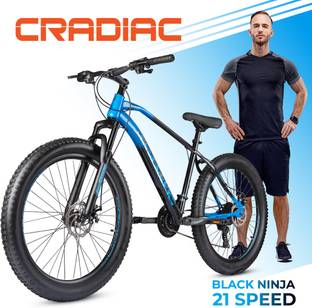 CRADIAC BLACK NINJA 21 | FAT BIKE | DUAL DISC 26 T (inch) Fat Tyre Cycle