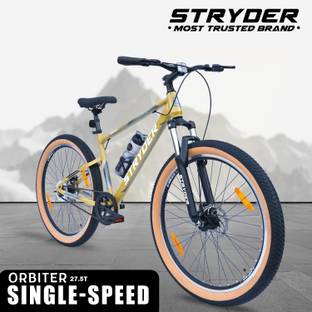 STRYDER Orbiter 27.5" Single Speed Bicycle with Front Suspension - 27.5 T (inch) Mountain Cycle