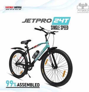 FITBOLD JetPro | 24X2.40 | C.Green | Age 8-12 Years | 99% Assembled | Ready to Ride 24 T (inch) Road Cycle