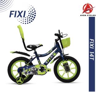 Avon Cycles FIXI 14T KIDS CYCLE BLUE/NEON GREEN 14 T (inch) BMX Cycle