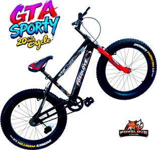 FOXGLOVE GTA edition 20 INCH FAT TYRE CYCLE IN RED & BLACK FOR AGE 5 TO 10 YRS 90% FITTED 20 T (inch) Fat Tyre Cycle
