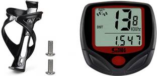 Leosportz Intelligent Bicycle Computer speedometer with bottle holder Wired Cyclocomputer