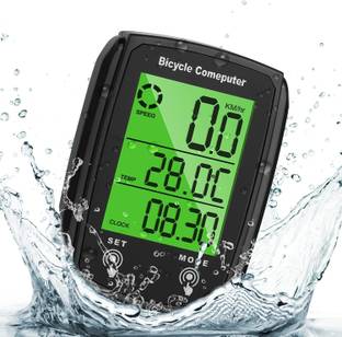 ?keycraze Wireles Bike Speedomter Avrage Speed, Max Speed, Calorie 19 Functions Wireless Cyclocomputer