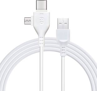 ERD 2-in-1 Cable 2 A 1 m Supports Type C & Micro USB Devices Compatible with Mobile & Earphone Charger