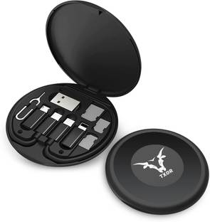 TXOR 3-in-1 Cable 0.3 m TWOD360 All-in-One 60W Multi Functional Fast Charging Data Cable & Accessory Storage Set