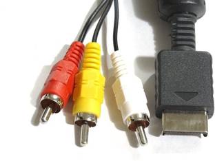 DEVBHOOMI 3-in-1 Cable 1.8 m DB-Sony PS3 and Sony PS2 AV Cable (Black)