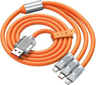 HSRPRO 3-in-1 Cable 8 A 1.2 m RUBBER OEM 120W/8A VOOC/WARP/DASH/SUPERVOOC/SUPERDART CHARGER