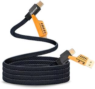 PunnkFunnk Micro USB Cable 1.5 A 1.5 m Copper Braiding Type C to Lightning Data Cable