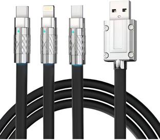 HSRPRO 3-in-1 Cable 8 A 1.2 m RUBBER OEM 120W/8A VOOC/WARP/DASH/SUPERVOOC/SUPERDART CHARGER