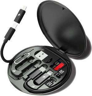 FITRIC 3-in-1 Cable 0.29 m All in One 60W USB Fast Charging Travel Data Cable