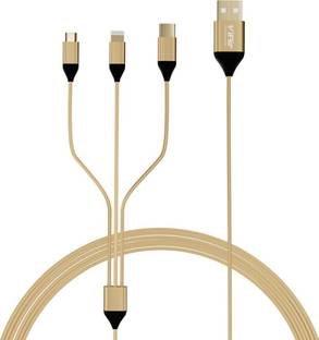 IAIR 3-in-1 Cable 1.25 m D14 3 in 1 Right Angled Multi USB Charging Cable(Gold)