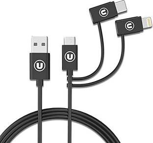 Bandridge 3-in-1 Cable 1 m MFI Certified Charging Cable Fast Charging & Data Sync USB Cable for