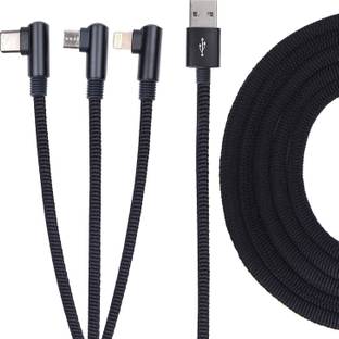 IAIR 3-in-1 Cable 1.25 m D17 - 3 in 1 Micro USB + Type C + Lightning 90 Degree Angle Cable