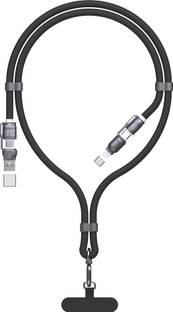 DUDAO 4-in-1 Cable 5 A 1.5 m Lanyard Data Cable L20MAX 4-in-1 Lanyard Data Cable – 65W Fast Charge, USB-A & Type-C to Lightning/Type-C, Braided Fashion Crossbody Phone Strap, Multi-Functional Charger for iPhone, Android, and Laptops