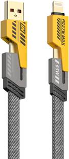 SB 4-in-1 Cable 1.2 m Braided 4 in 1/65W Fast Charging Cable Compatible for Android & iphone MFI Certified