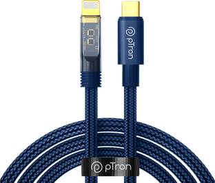 PTron Lightning Cable 3 A 1 m Unbreakable Nylon Braided Pace