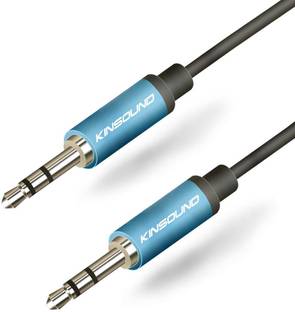 Kinsound AUX Cable 1.8 m 3.5mm Aux Audio Cable (Hi-Fi Sound) Stereo Male to Male Audio Cable with Gold Plated Connectors, AL Shell Black