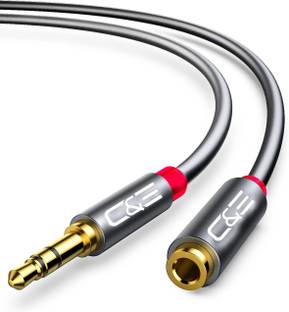 C & E AUX Cable 3 m Aux Cable Male to Female 3.5mm Stereo Audio Cable 3.05 Meter/10 feet AUX Cable Tangle free