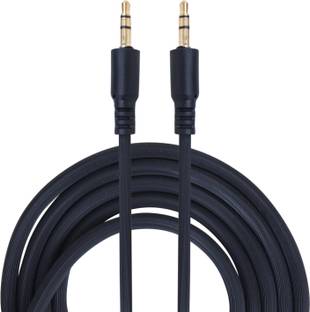 MAK AUX Cable 1 m MX-121 3.5mm Male to Male Stereo Audio Aux Cable With Gold Plated Connectors- 1M (Black)