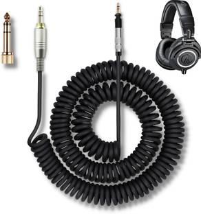 Crysendo AUX Cable 3 m 1.7m Coiled Audio Cable For Audio-Technica & Senheiser Cable Headphones